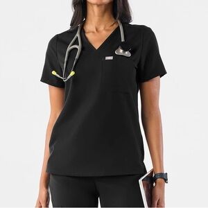 Figs Catarina Women's Scrub Top- Black